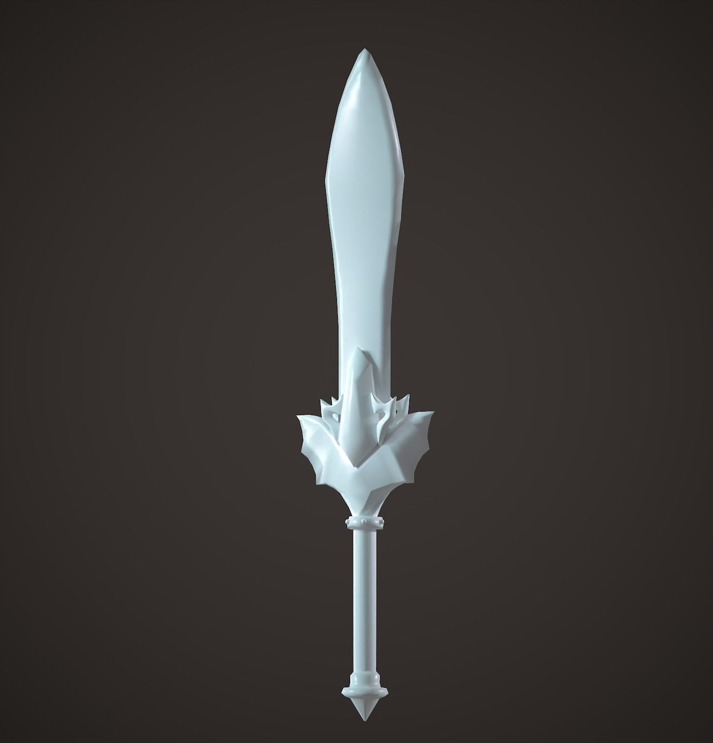 A stylized Vampire sword Low-poly 3D model_2