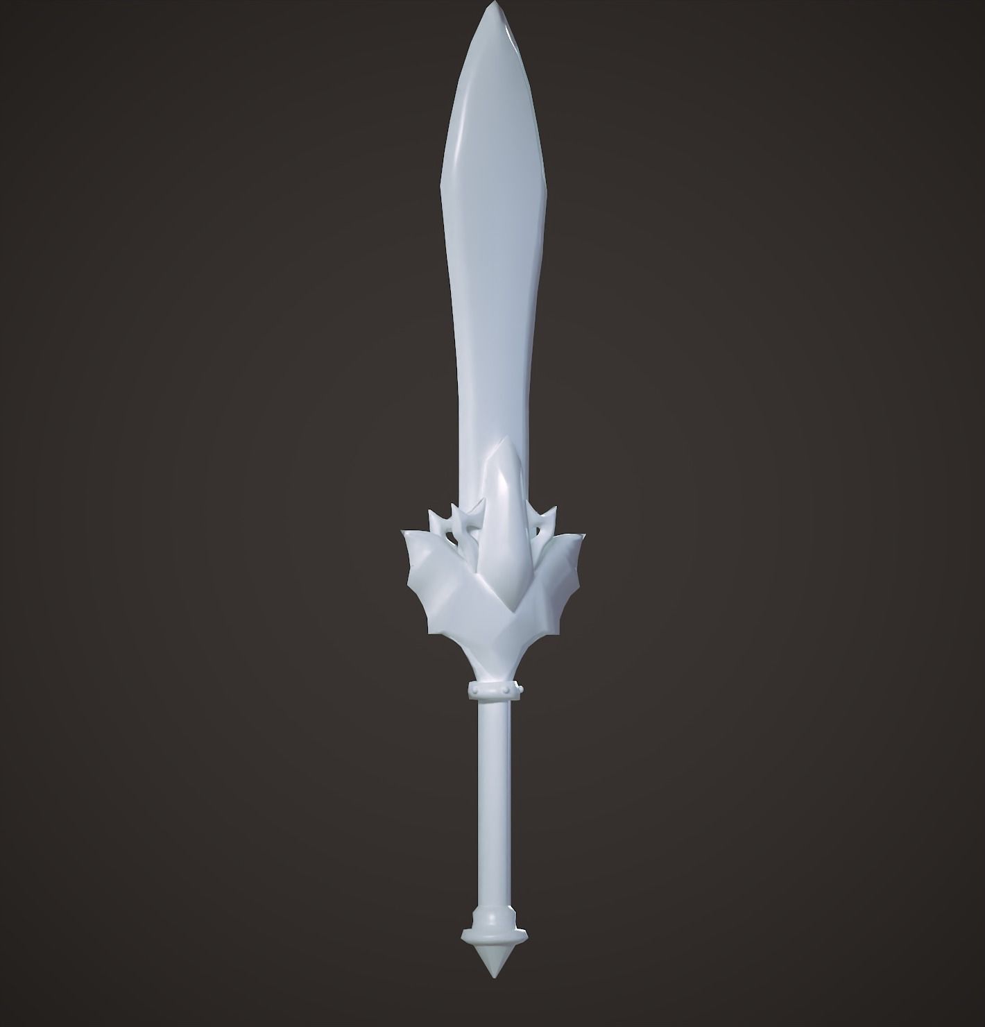 A stylized Vampire sword Low-poly 3D model_3