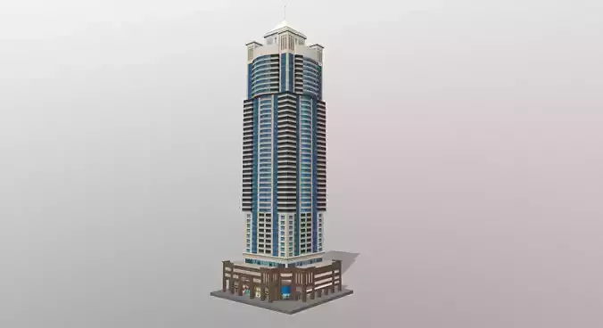 Al Seef Tower Dubai 3d Model