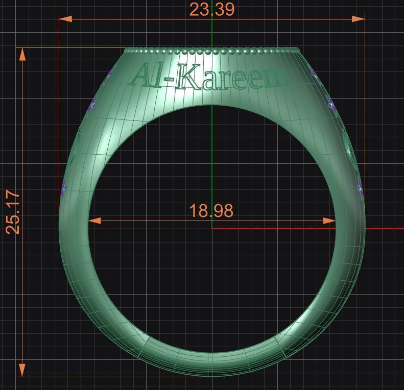 Al-Kareem  Ring -- The Munificent 3D print model_20