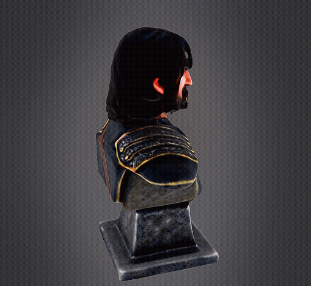 Middle Earth Warrior Bust Aragorn 3D print model_2