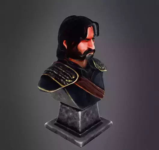 Middle Earth Warrior Bust Aragorn 3D print model