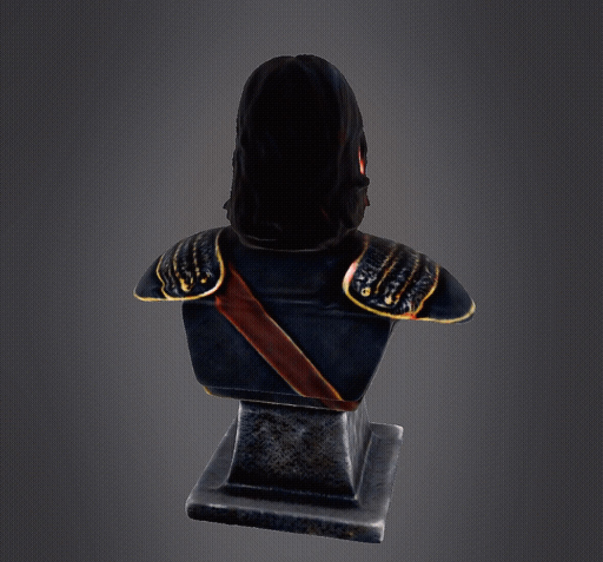 Middle Earth Warrior Bust Aragorn 3D print model_3