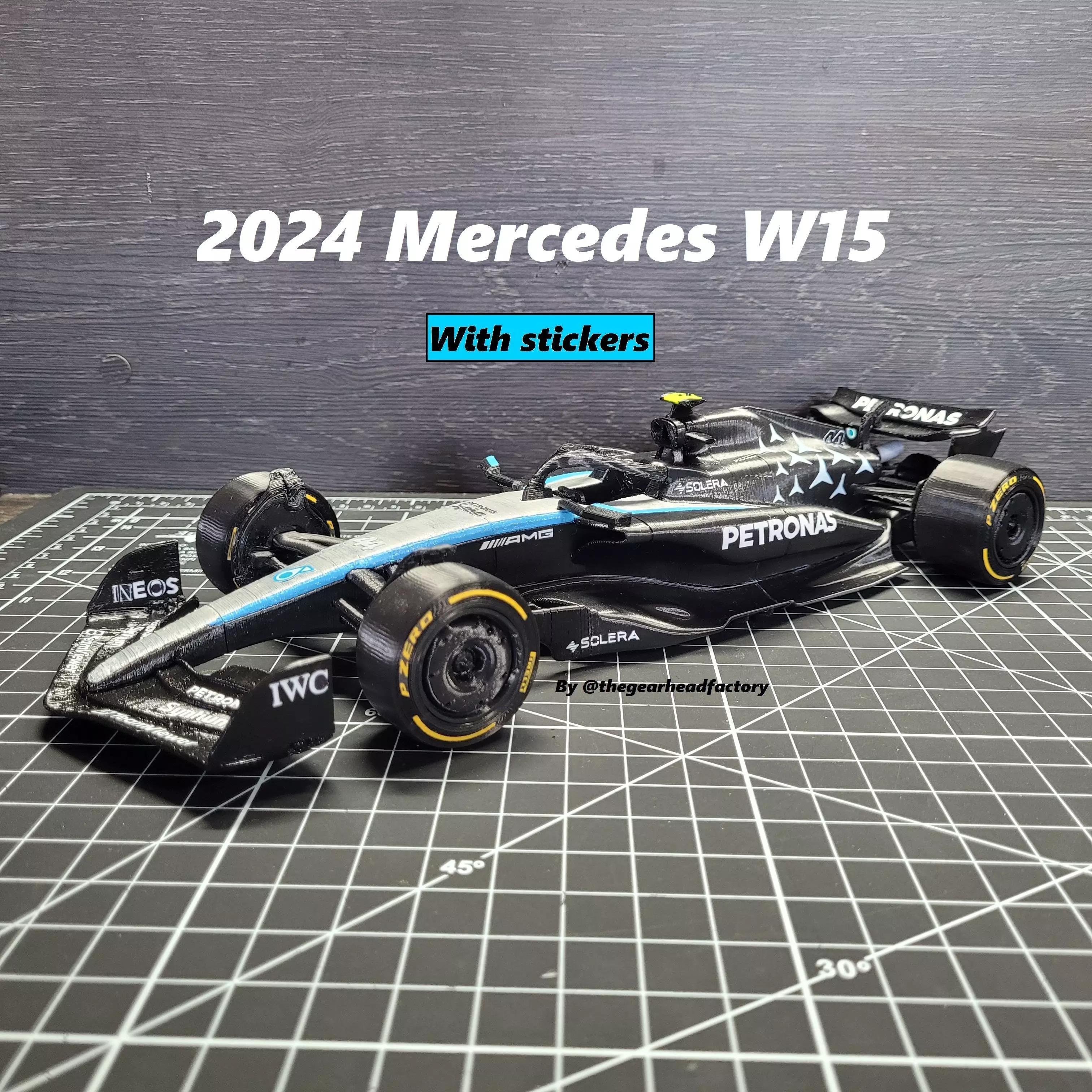 2024 MERCEDES W15 - THE LAST OF HAMILTONs MERCEDES 3D print model_0