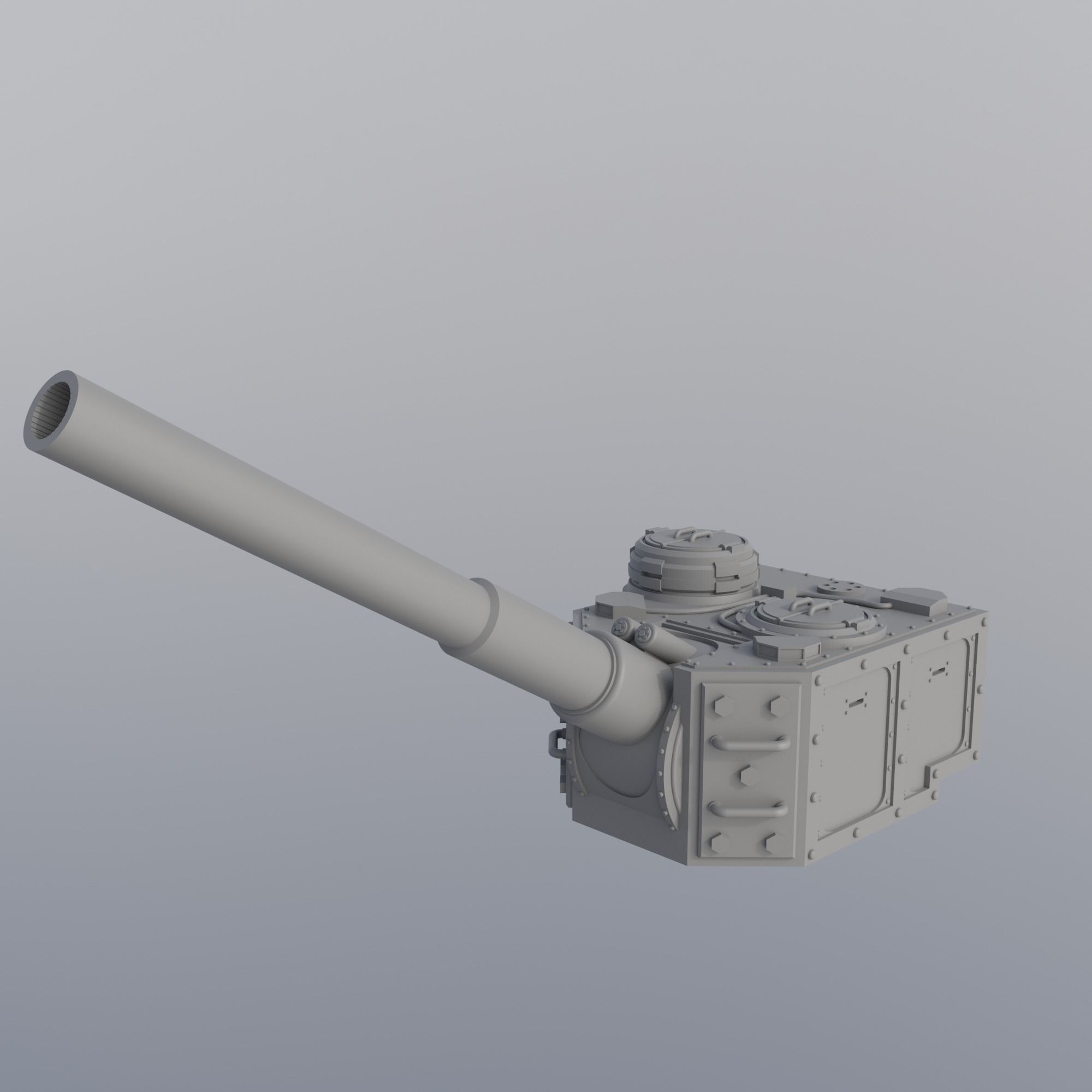 Heavy Turret KV2 - presupported 3D print model_2