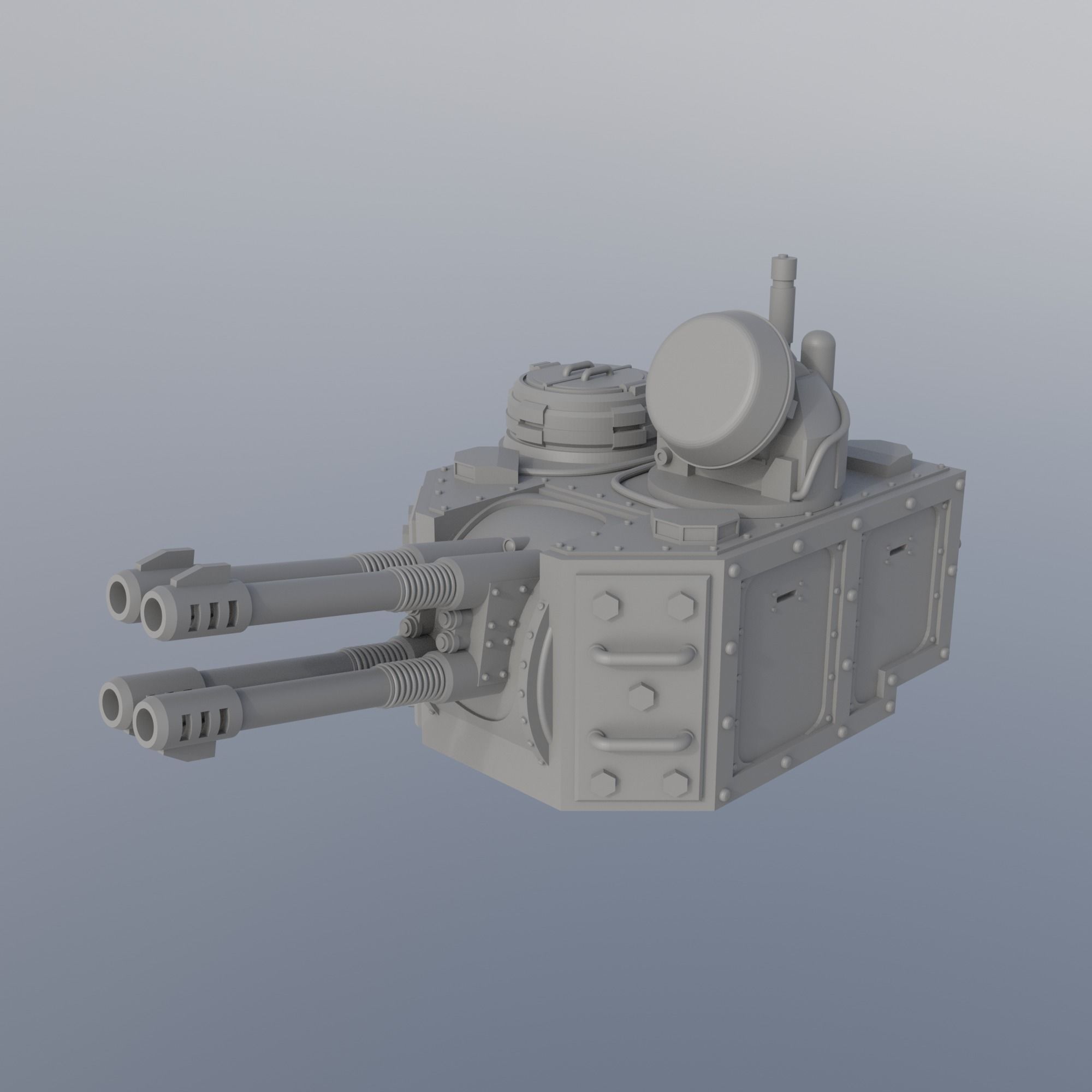 Heavy Turret KV2 - presupported 3D print model_8