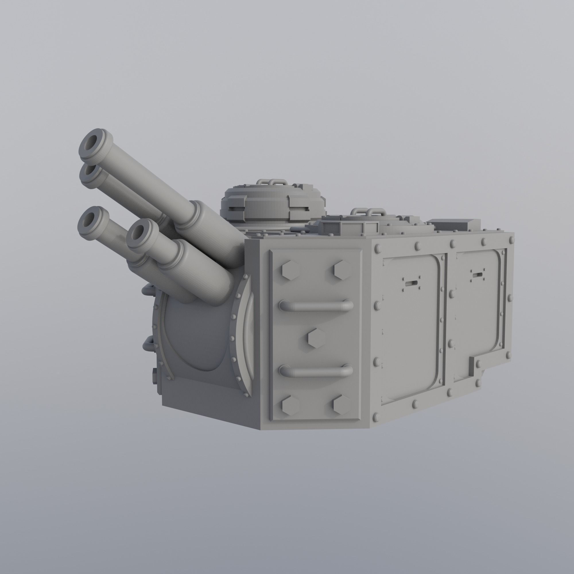 Heavy Turret KV2 - presupported 3D print model_9
