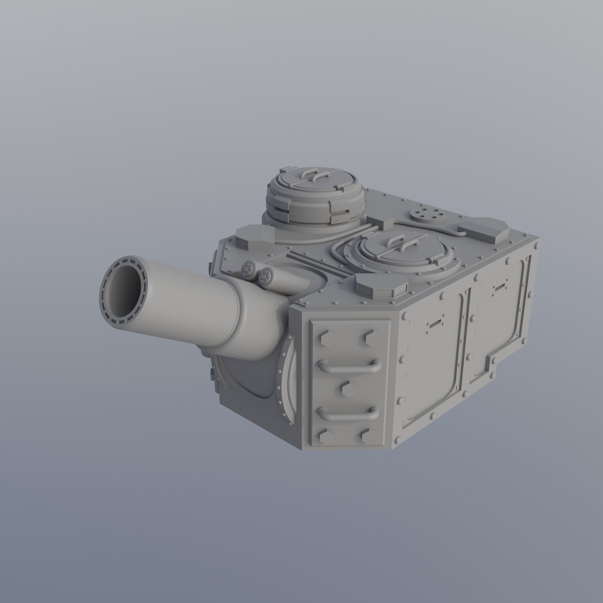 Heavy Turret KV2 - presupported 3D print model_7