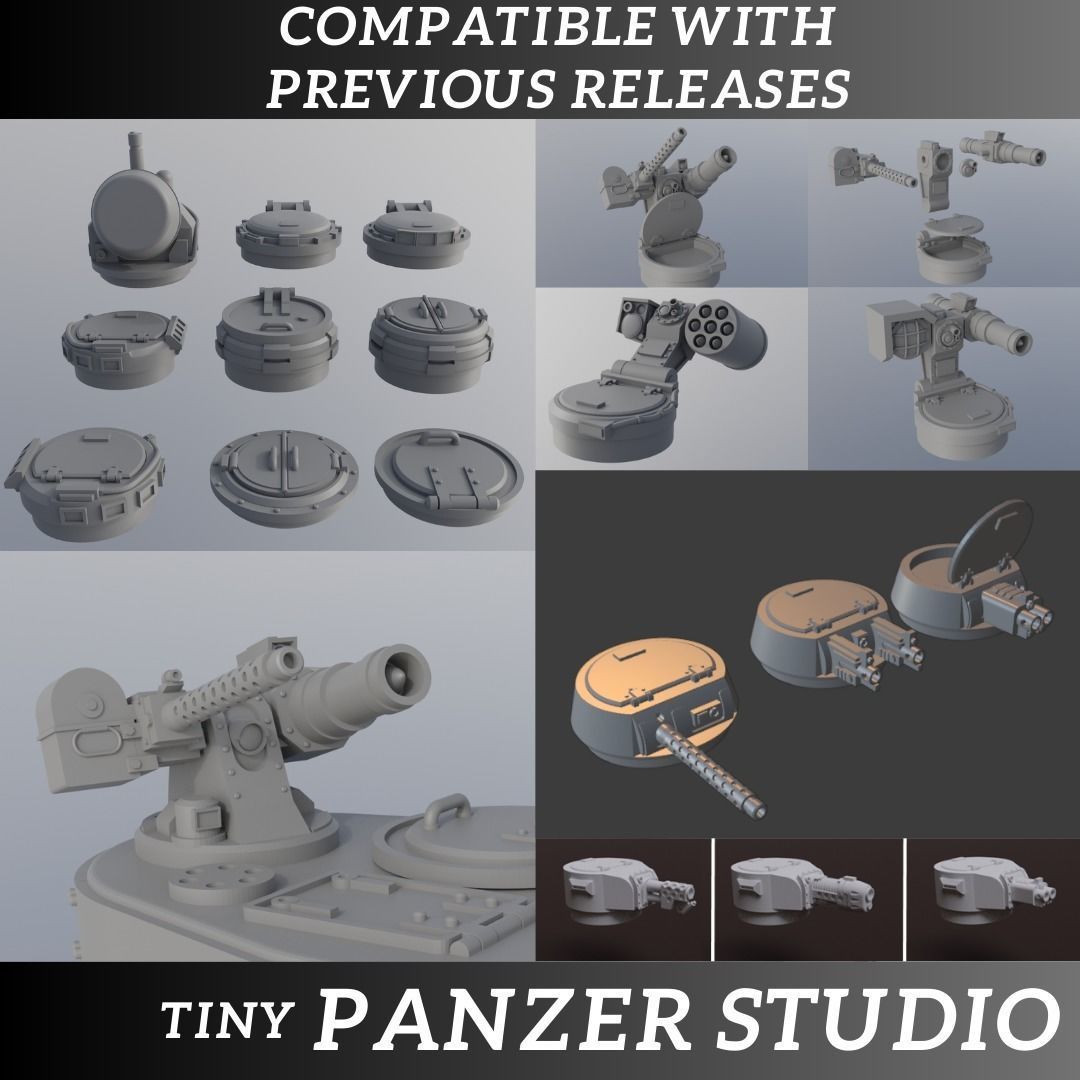 Heavy Turret KV2 - presupported 3D print model_5