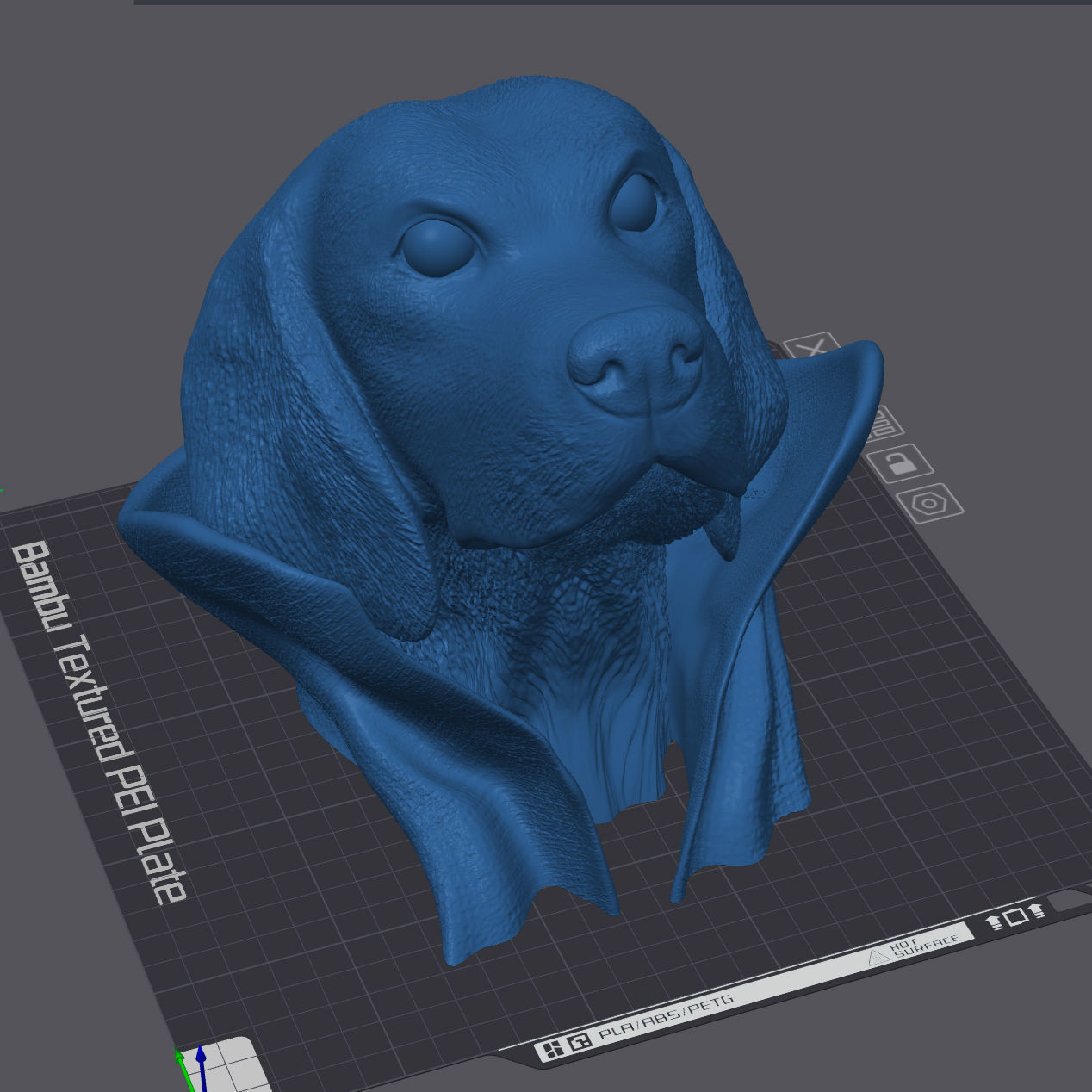 Beagle with Collar Cape on Pedestal 3D print model_5