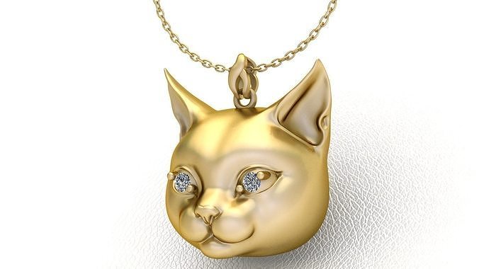 Cat Pendant 3D print model