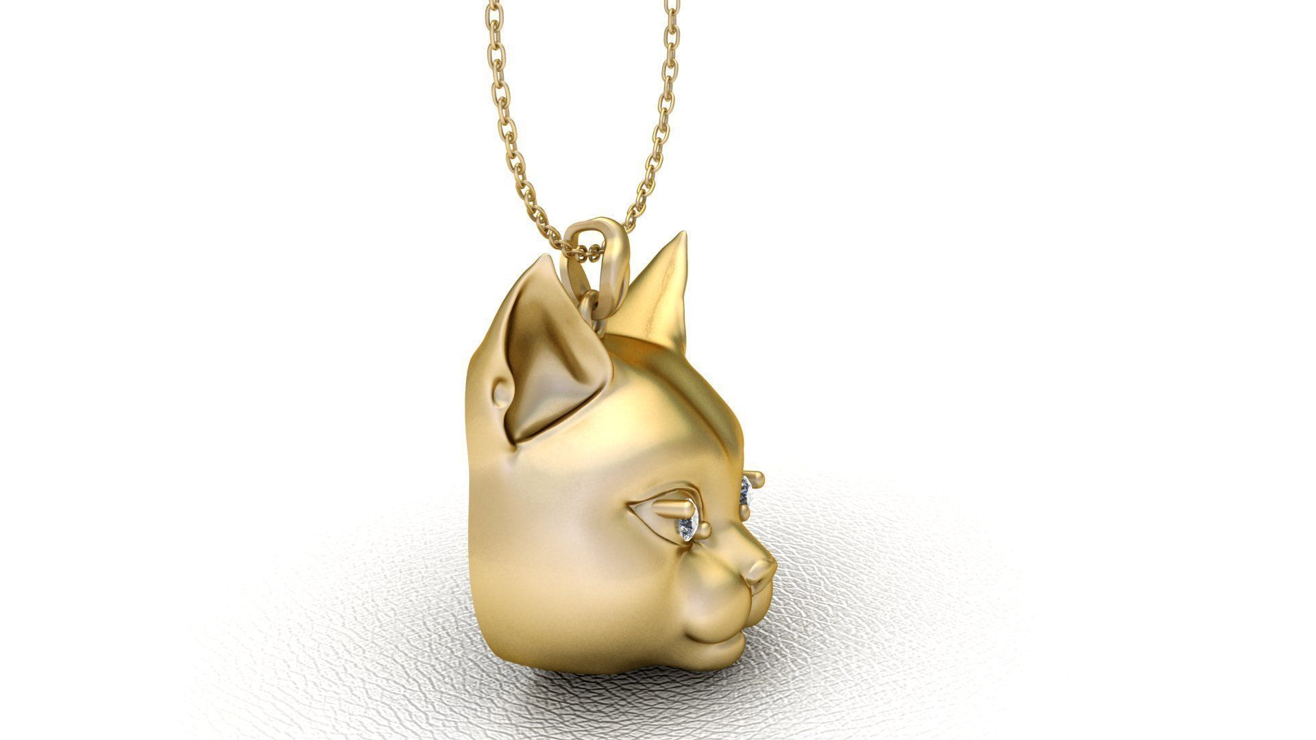 Cat Pendant 3D print model_4