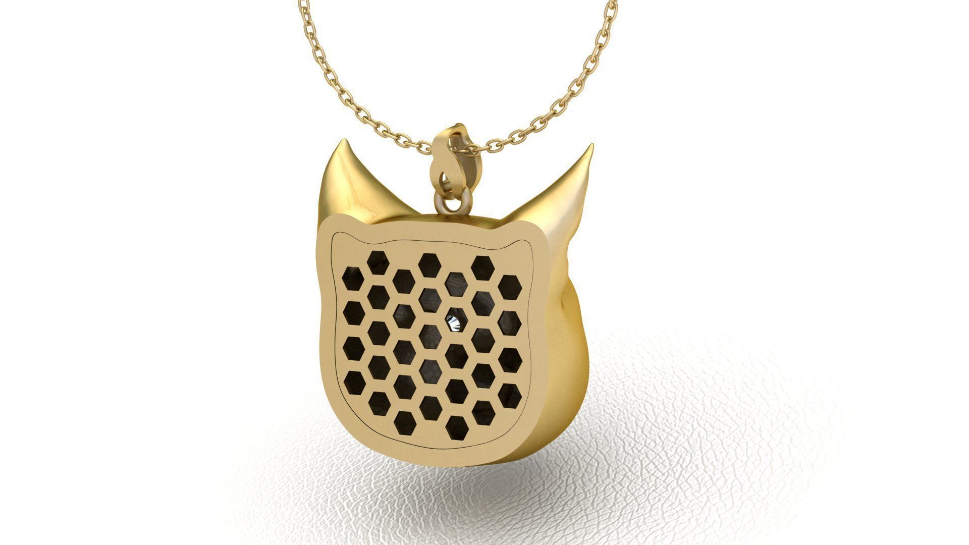 Cat Pendant 3D print model_3