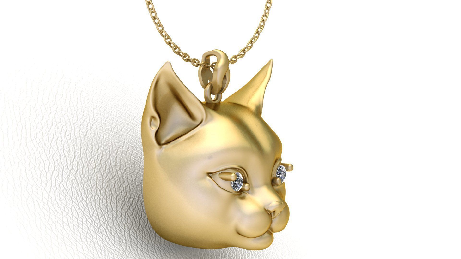 Cat Pendant 3D print model_2