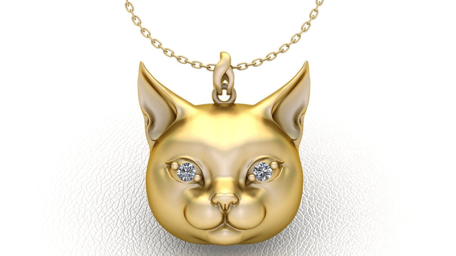 Cat Pendant 3D print model_1