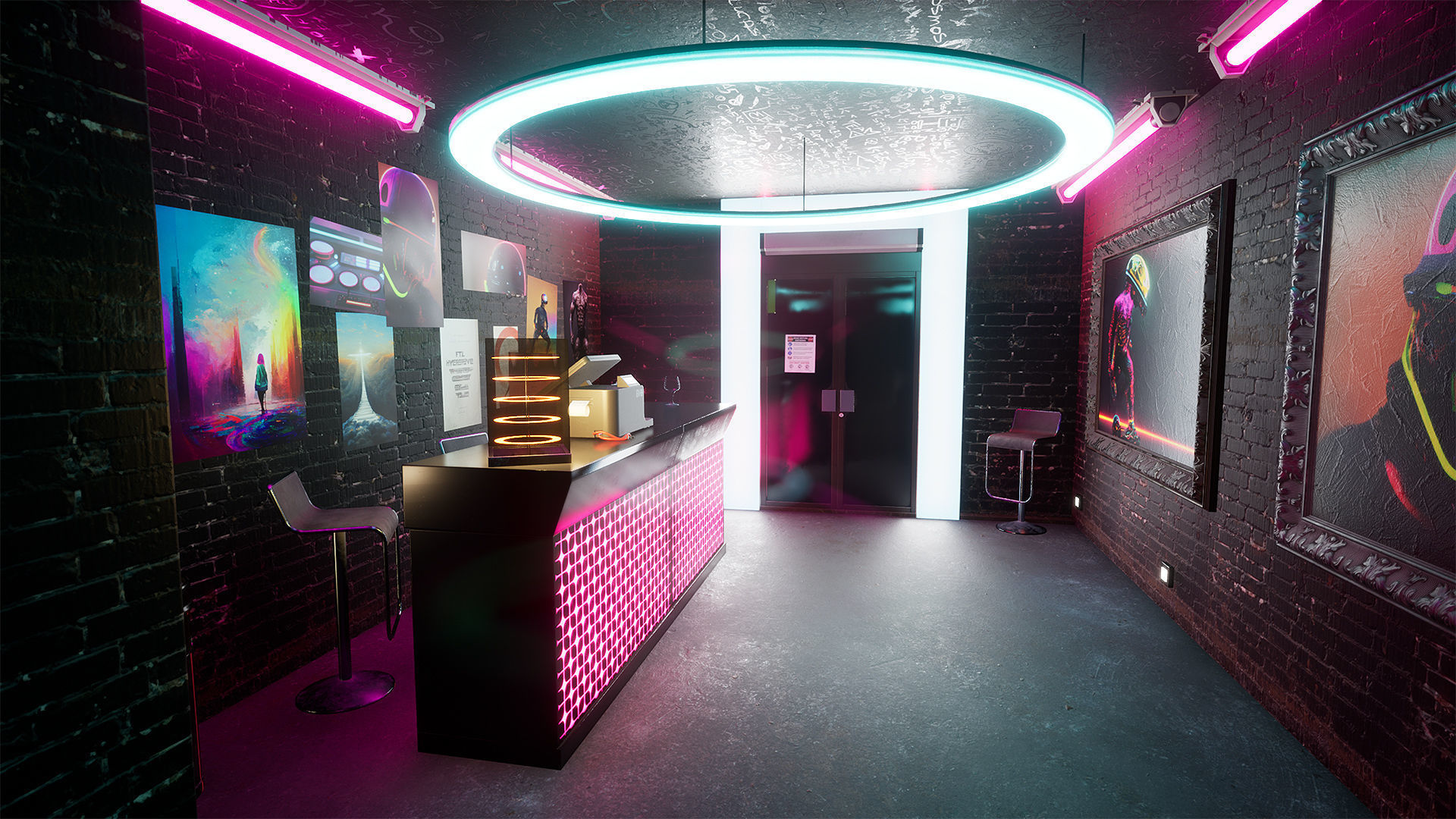 Japanese Nightclub KIT Low-poly 3D model_20