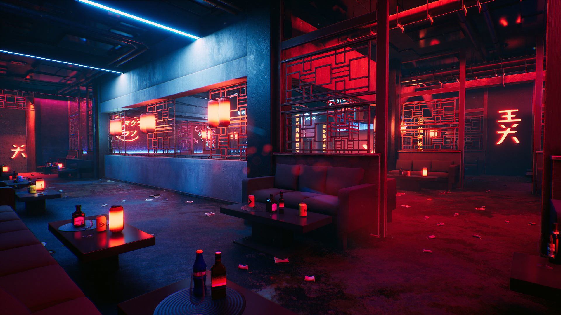Japanese Nightclub KIT Low-poly 3D model_10