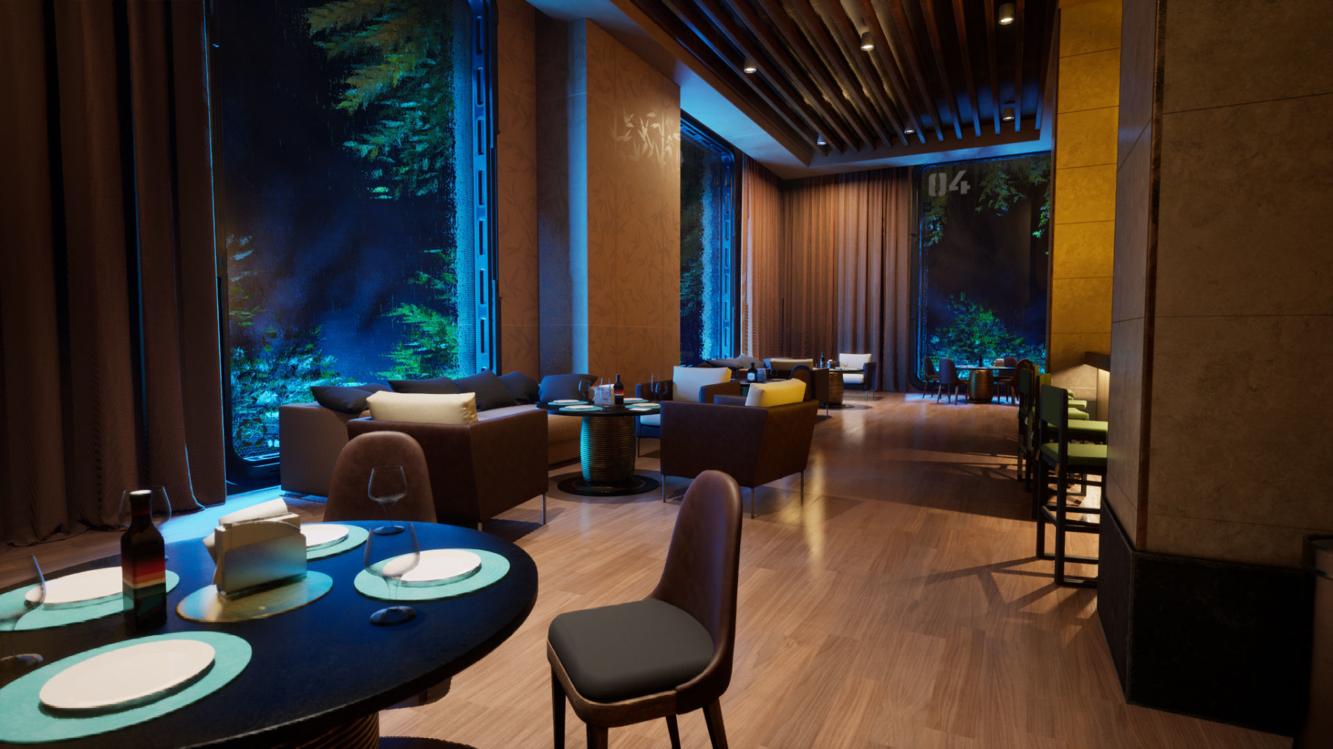 Japanese Nightclub KIT Low-poly 3D model_14