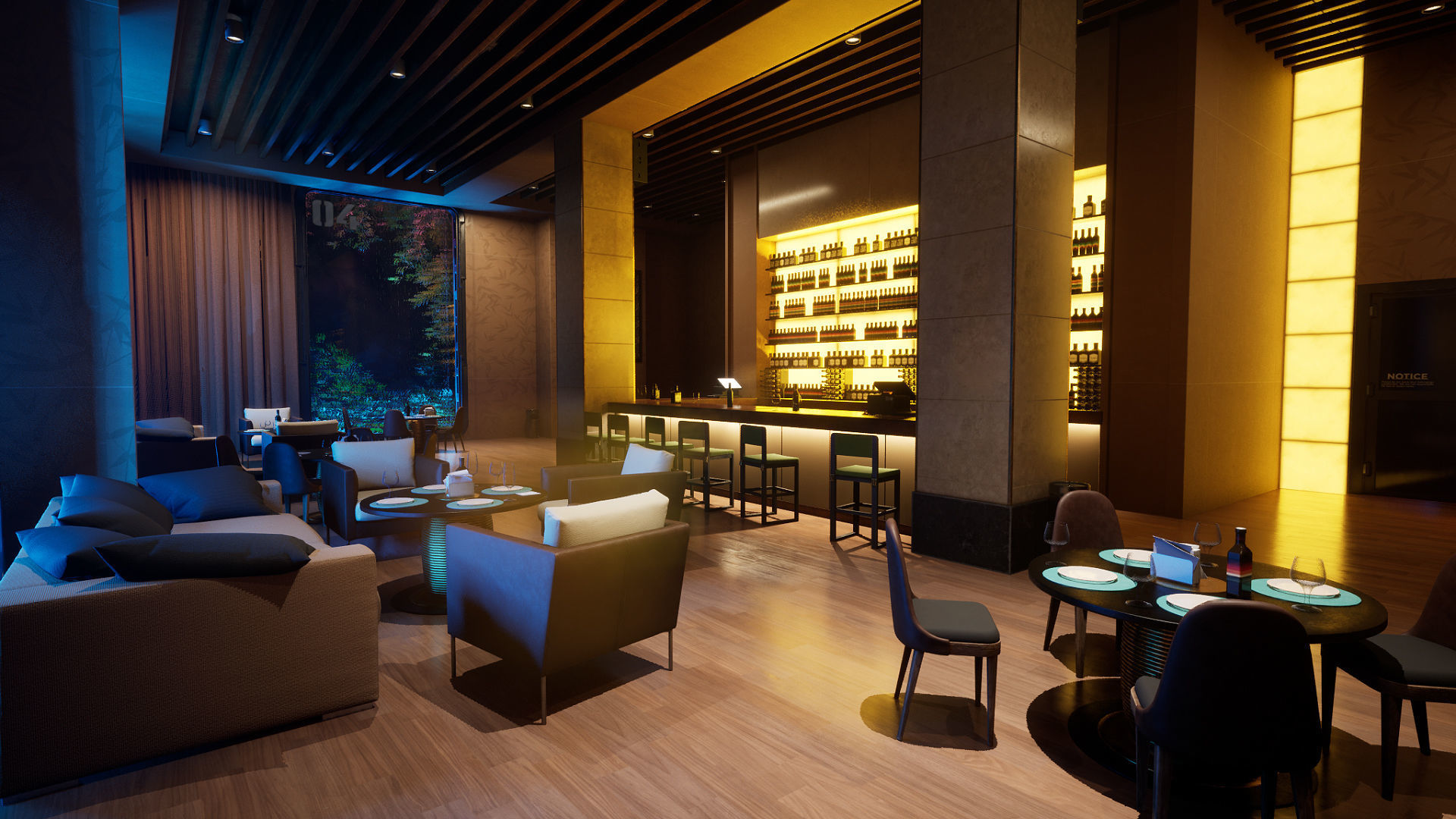 Japanese Nightclub KIT Low-poly 3D model_19