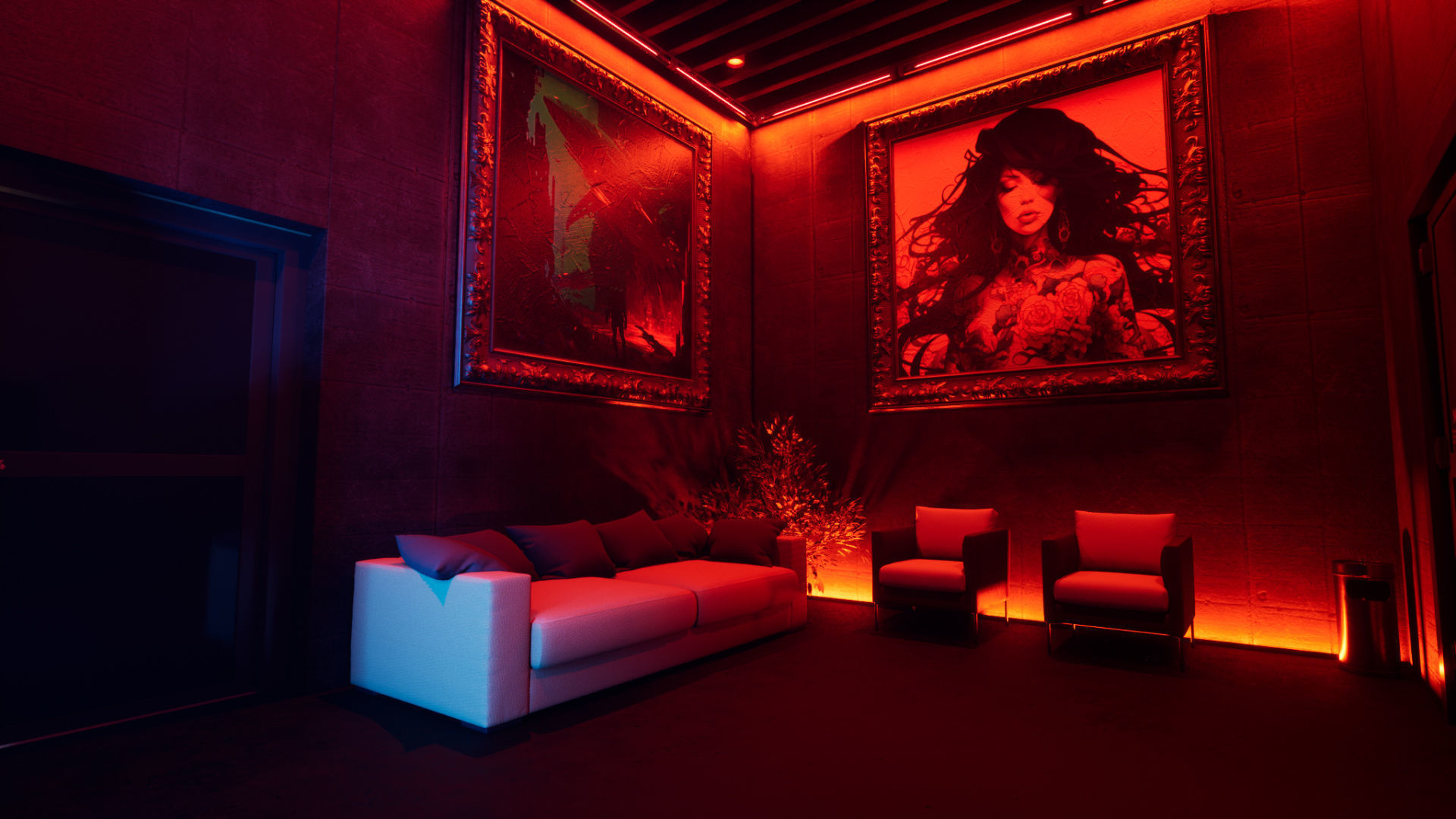 Japanese Nightclub KIT Low-poly 3D model_15