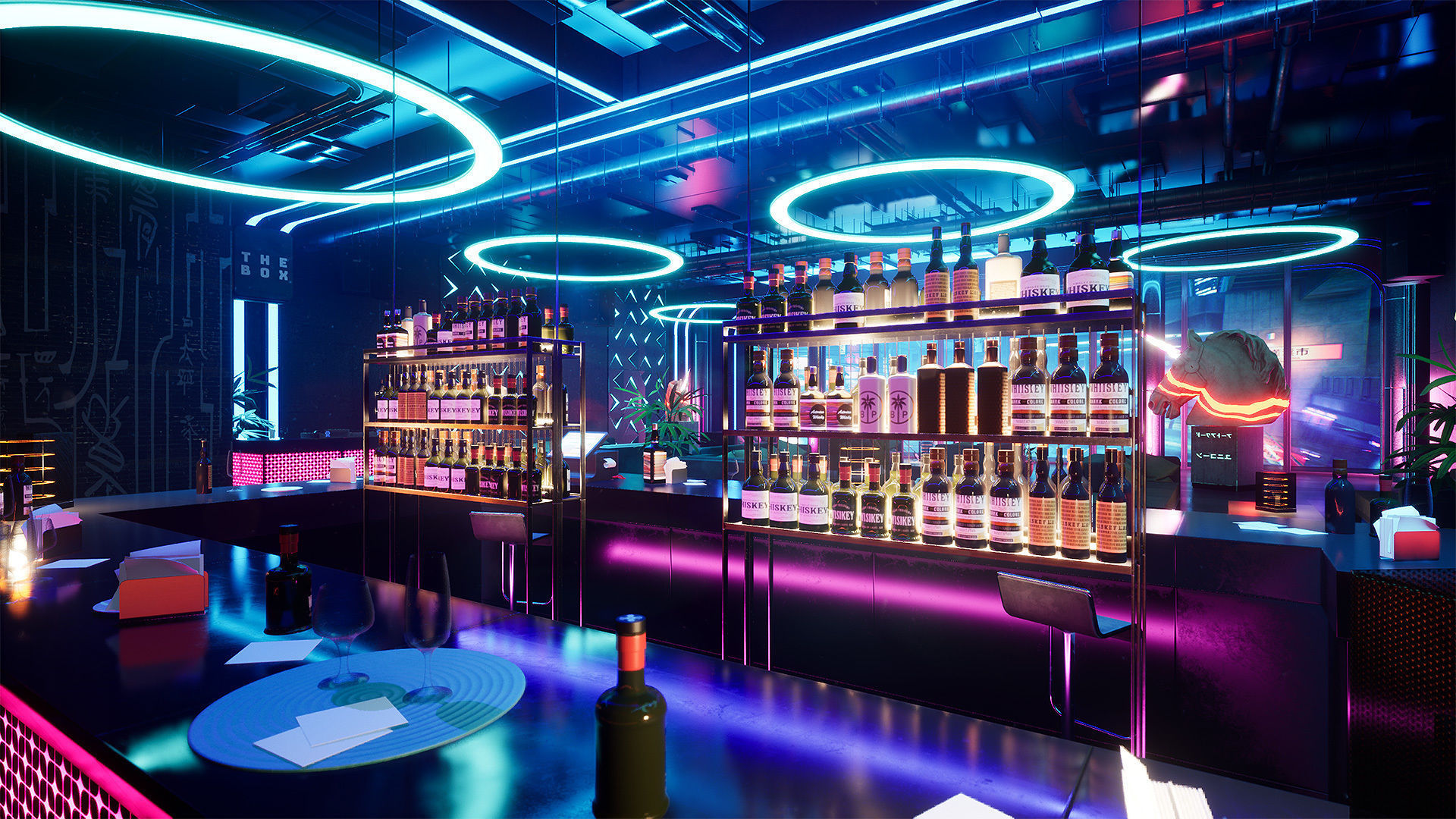Japanese Nightclub KIT Low-poly 3D model_24