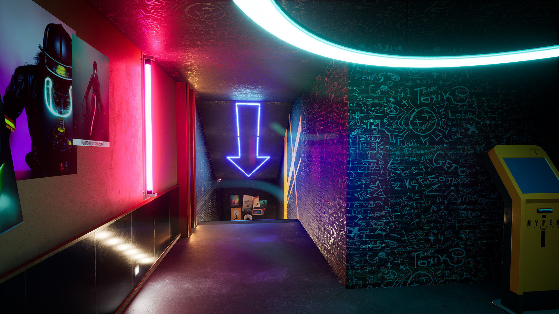 Japanese Nightclub KIT Low-poly 3D model_21