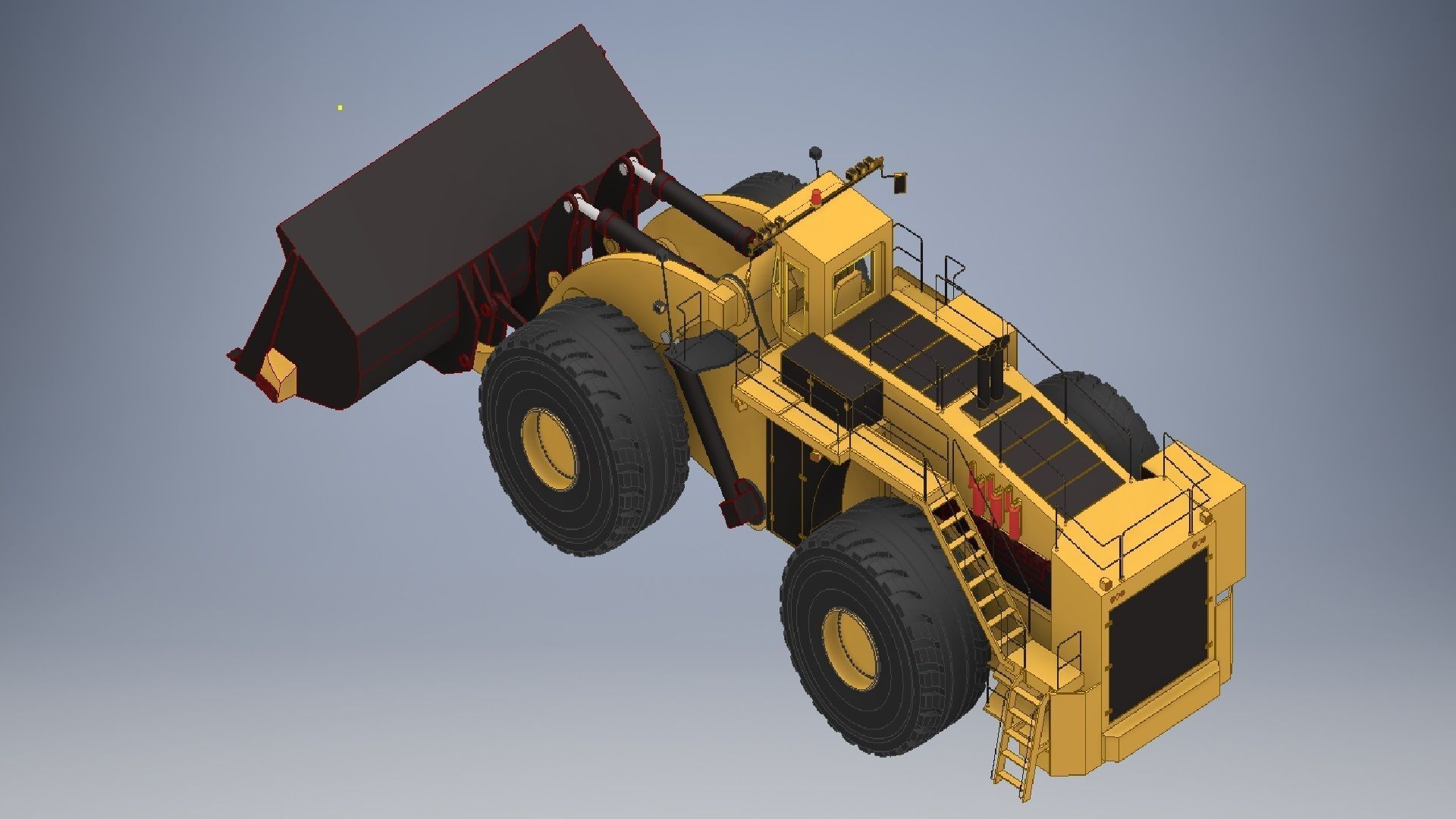 Wheel loader truck 3D model_6