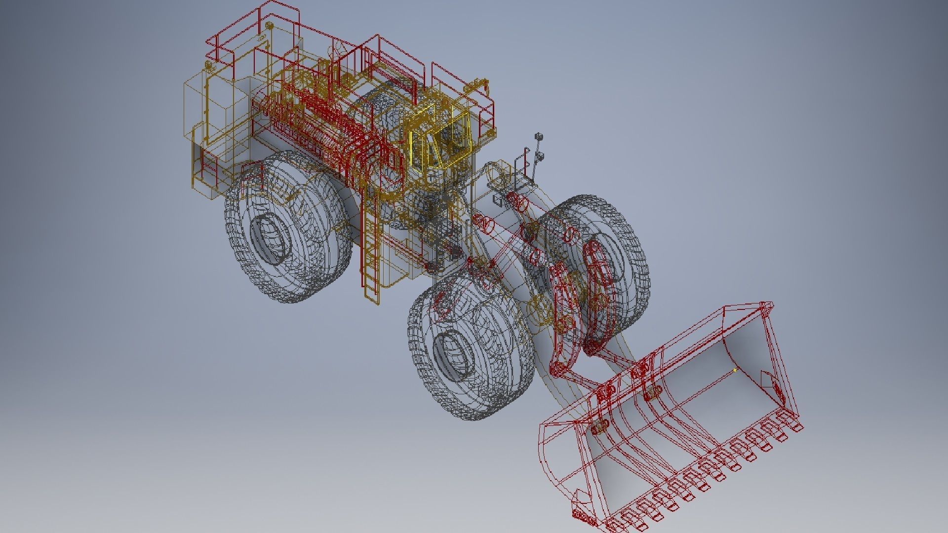 Wheel loader truck 3D model_11