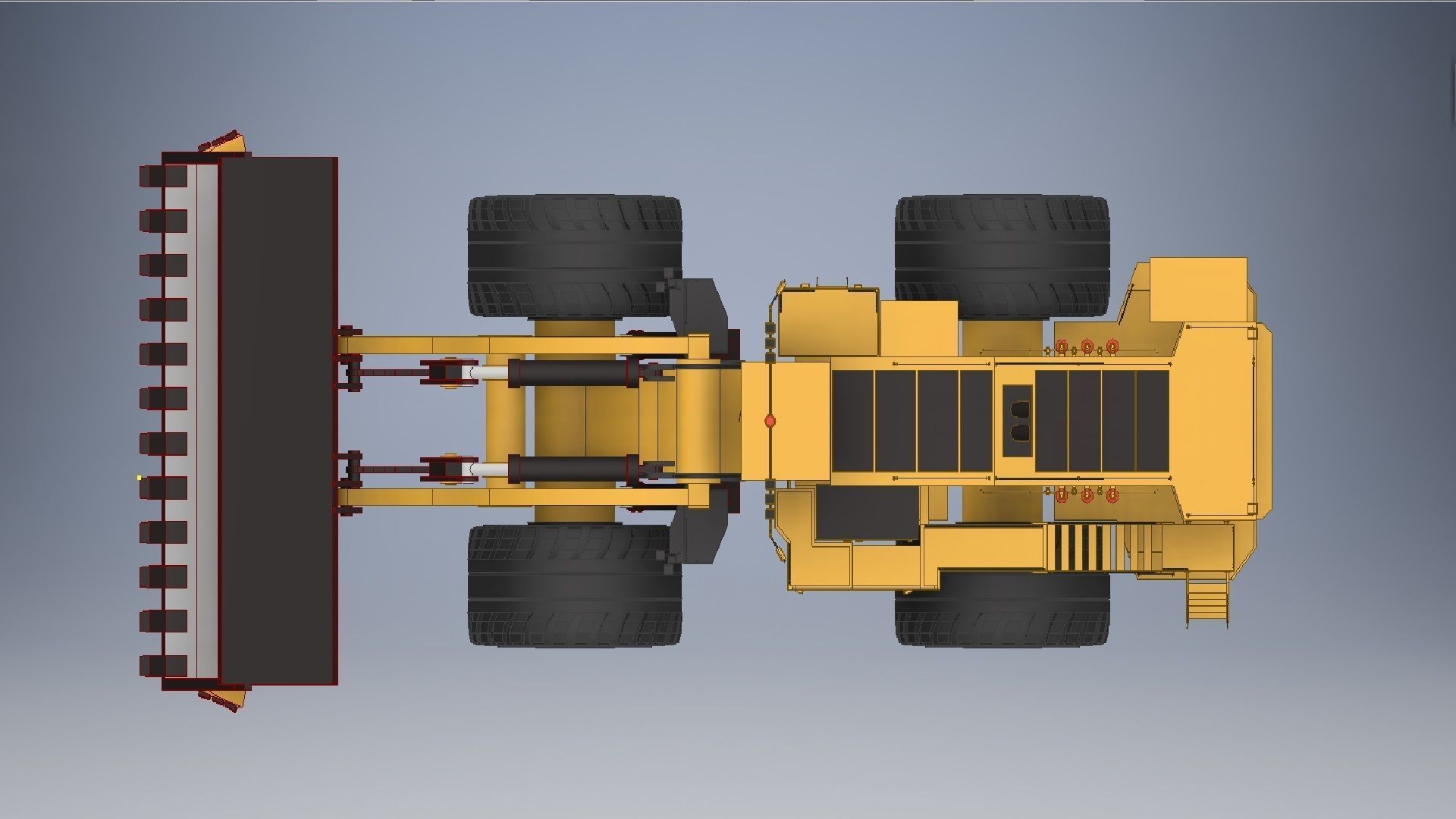 Wheel loader truck 3D model_5