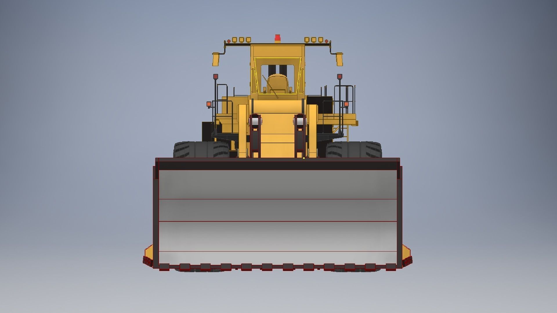 Wheel loader truck 3D model_2