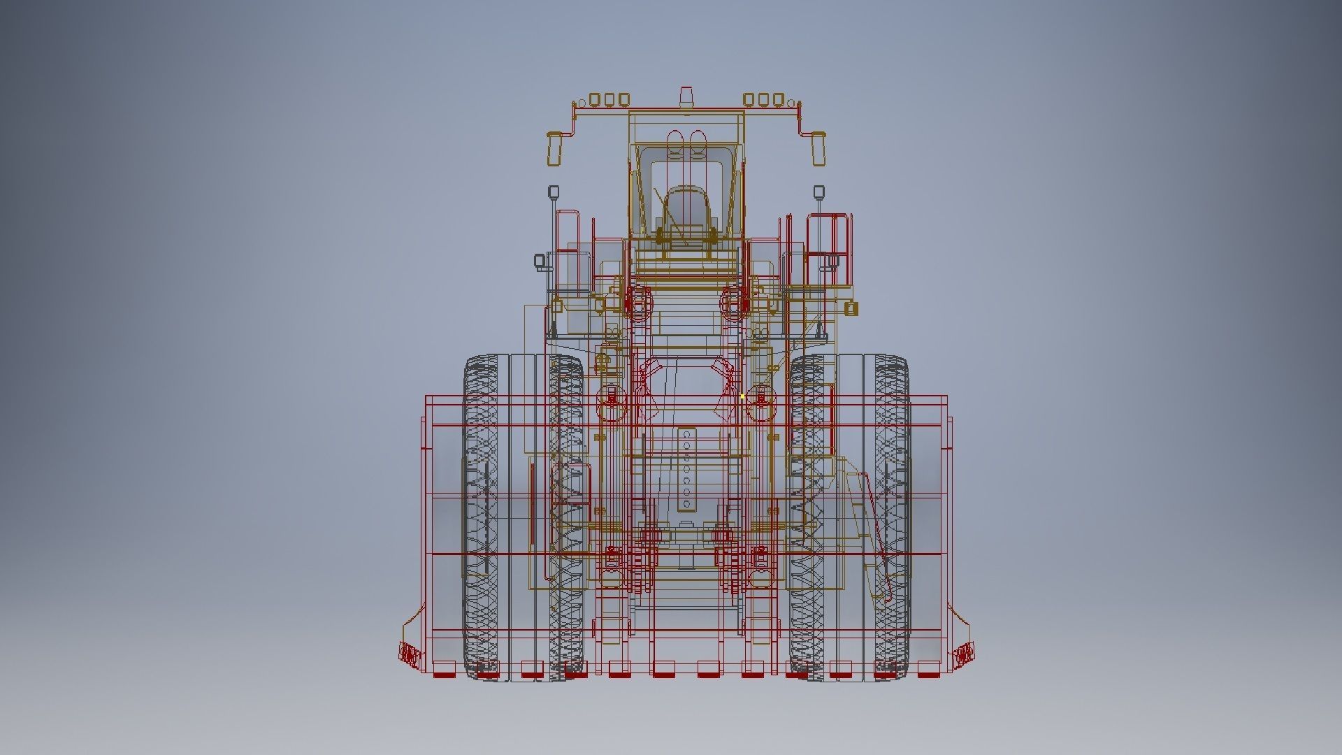 Wheel loader truck 3D model_10