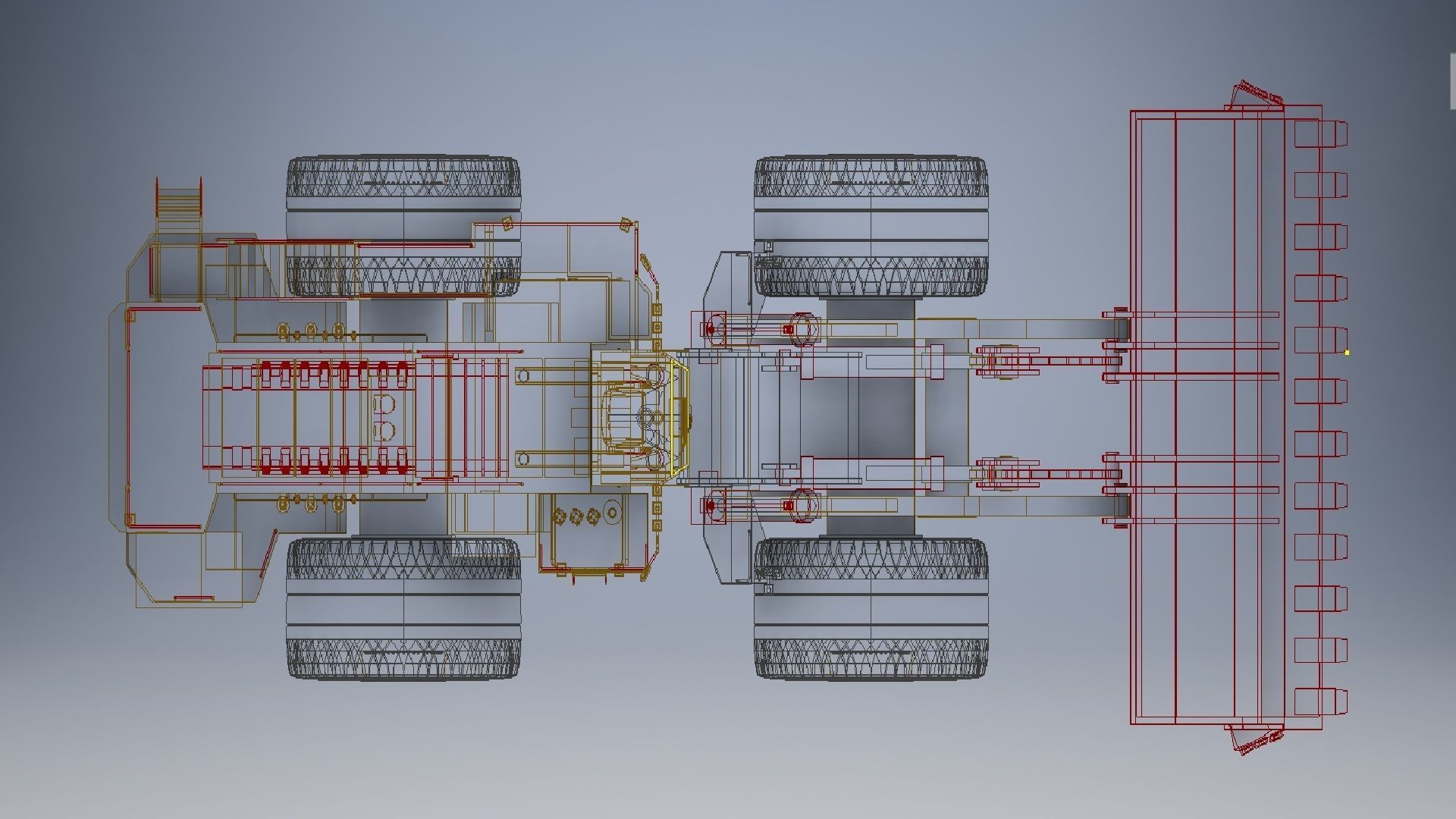 Wheel loader truck 3D model_9