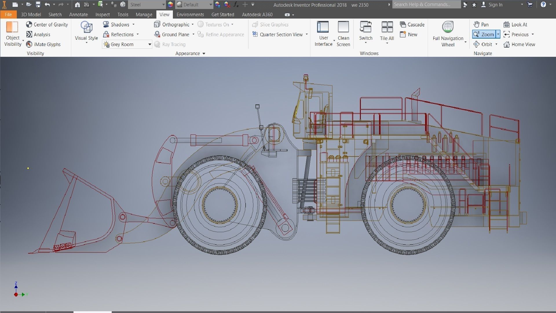 Wheel loader truck 3D model_8