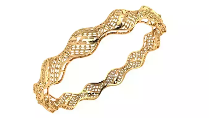 1289 11 Ethereal Swirl Bangle 11gm 3D print model