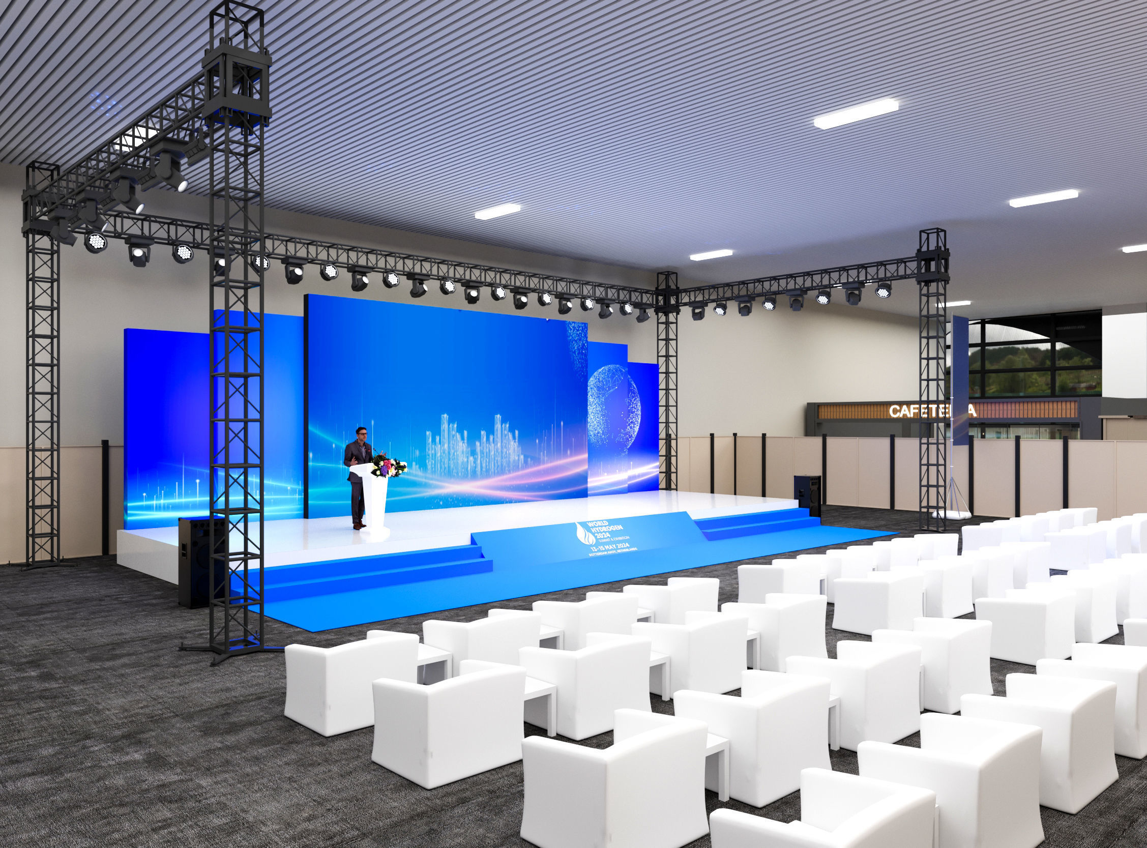 exhibition hall with booths 60mx60m 3D model_12