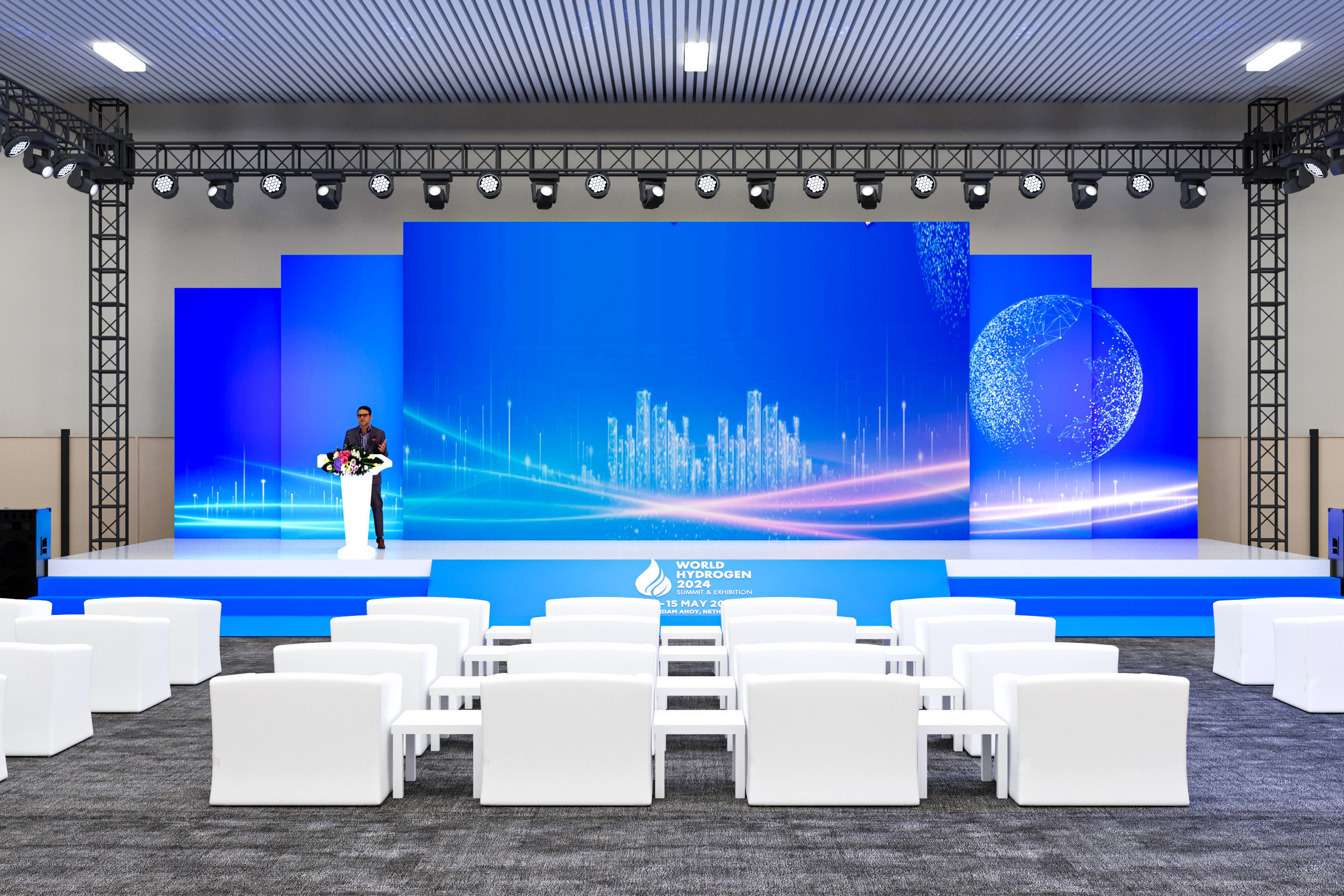 exhibition hall with booths 60mx60m 3D model_17