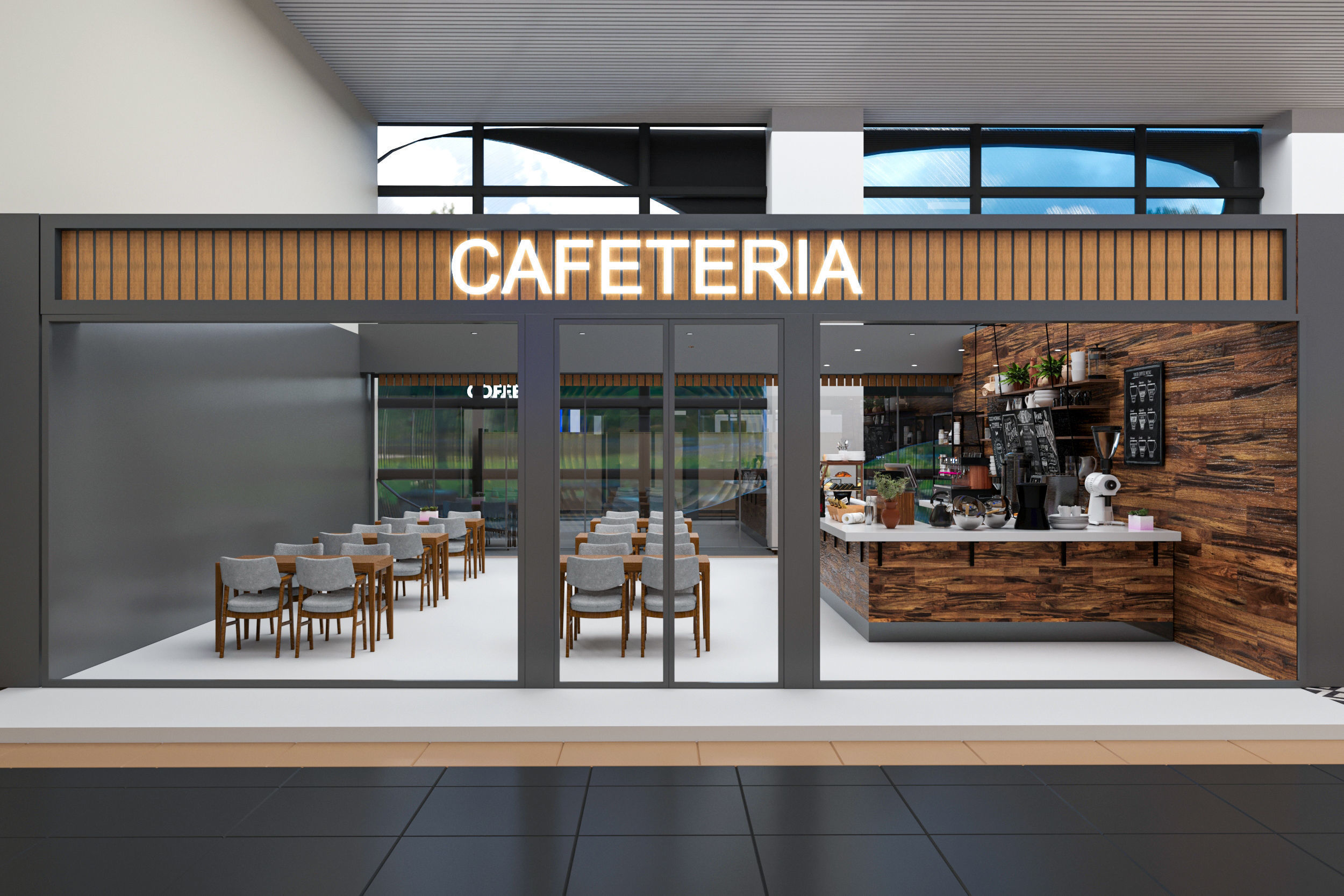 exhibition hall with booths 60mx60m 3D model_8