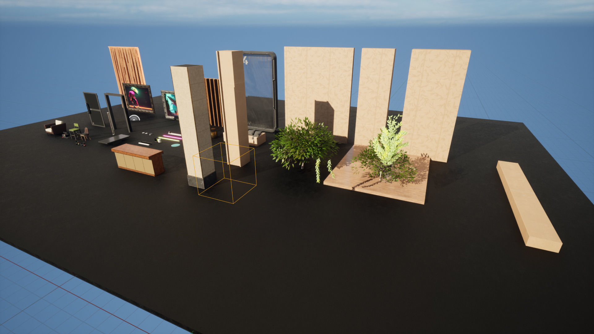 Restaurant Low-poly 3D model_19