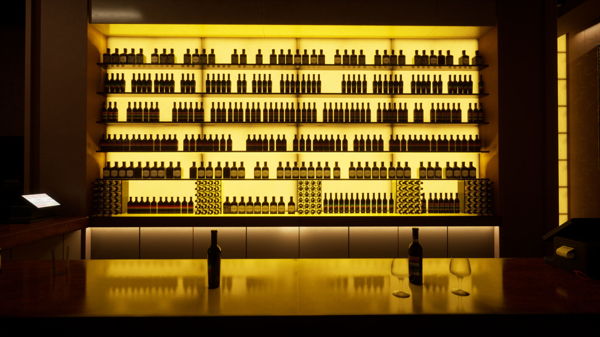 Restaurant Low-poly 3D model_8