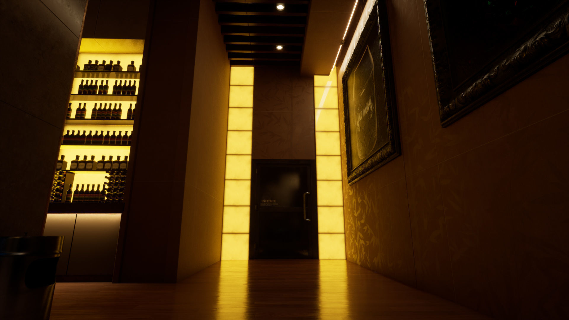 Restaurant Low-poly 3D model_7