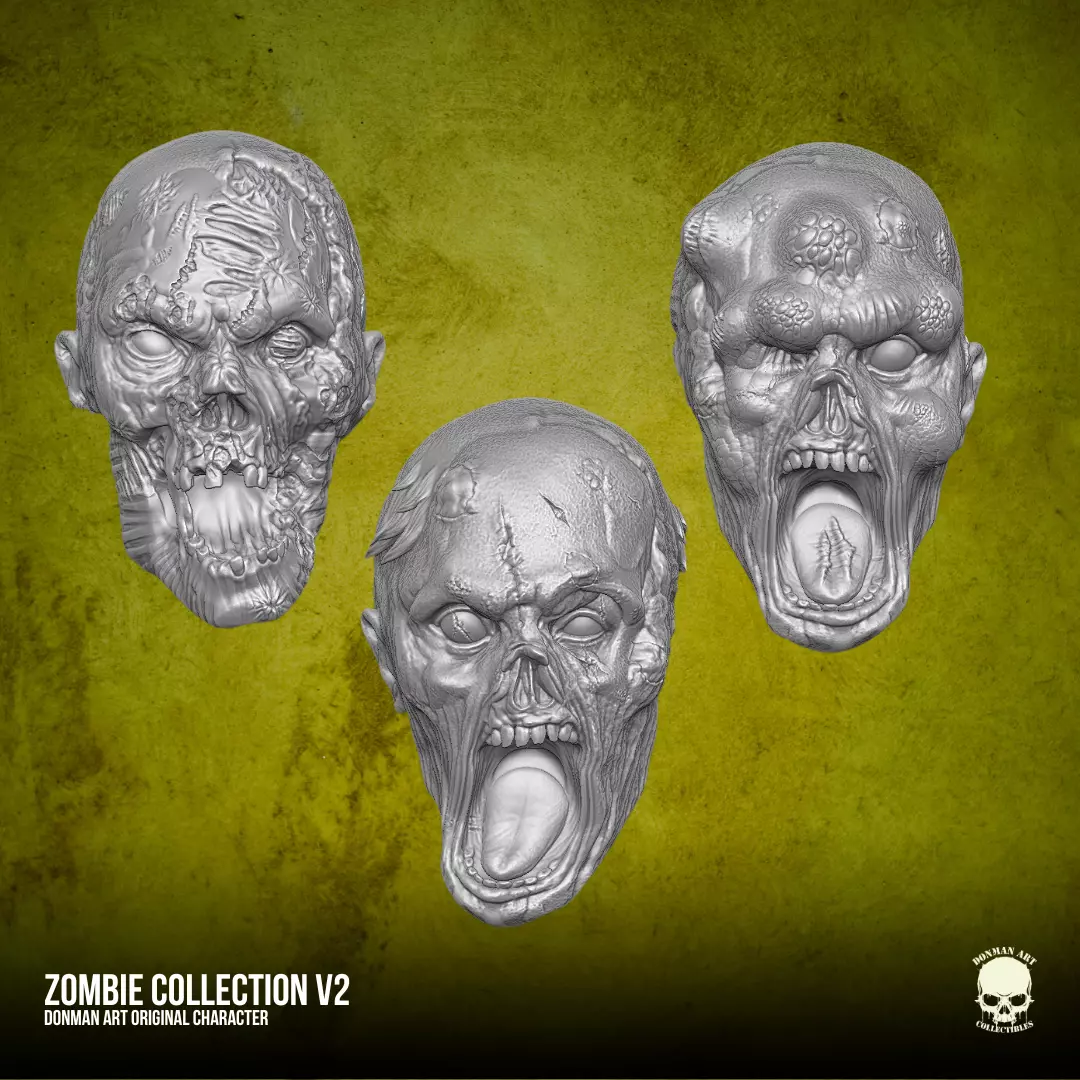 Zombie Collection v2 3D printable files for Action Figures 3D print model
