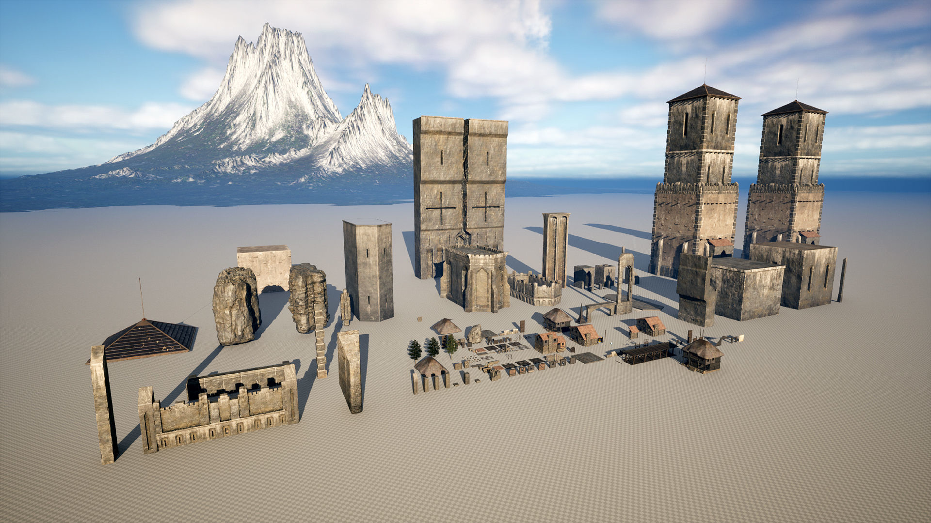 Castle Low-poly 3D model_14