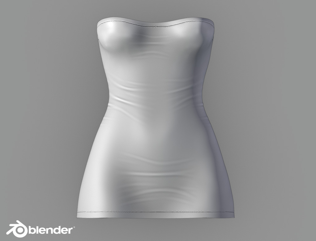 1 Dress Model Low-poly 3D model_1