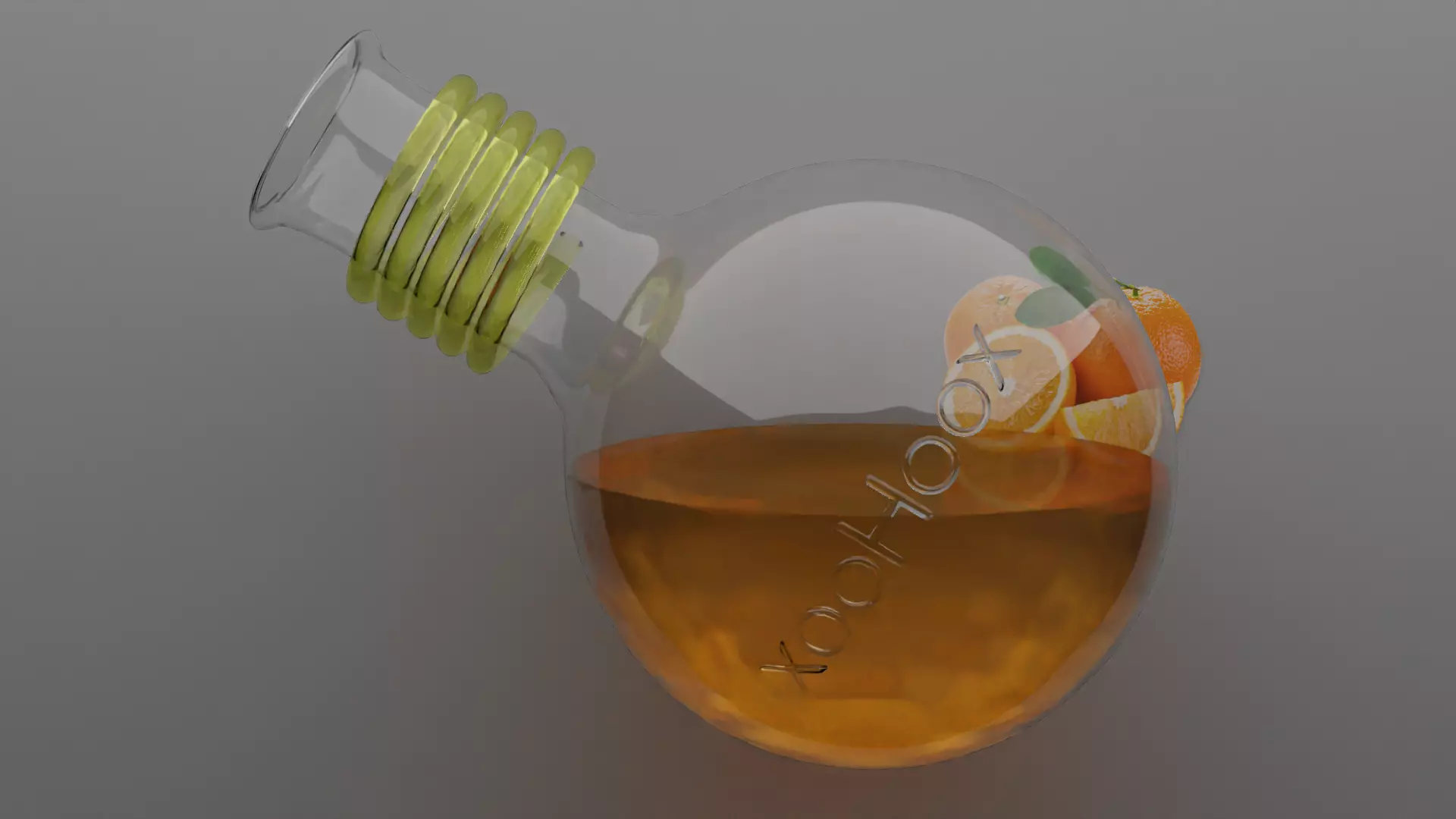 Lab Flask With liquid animation Free 3D model_0