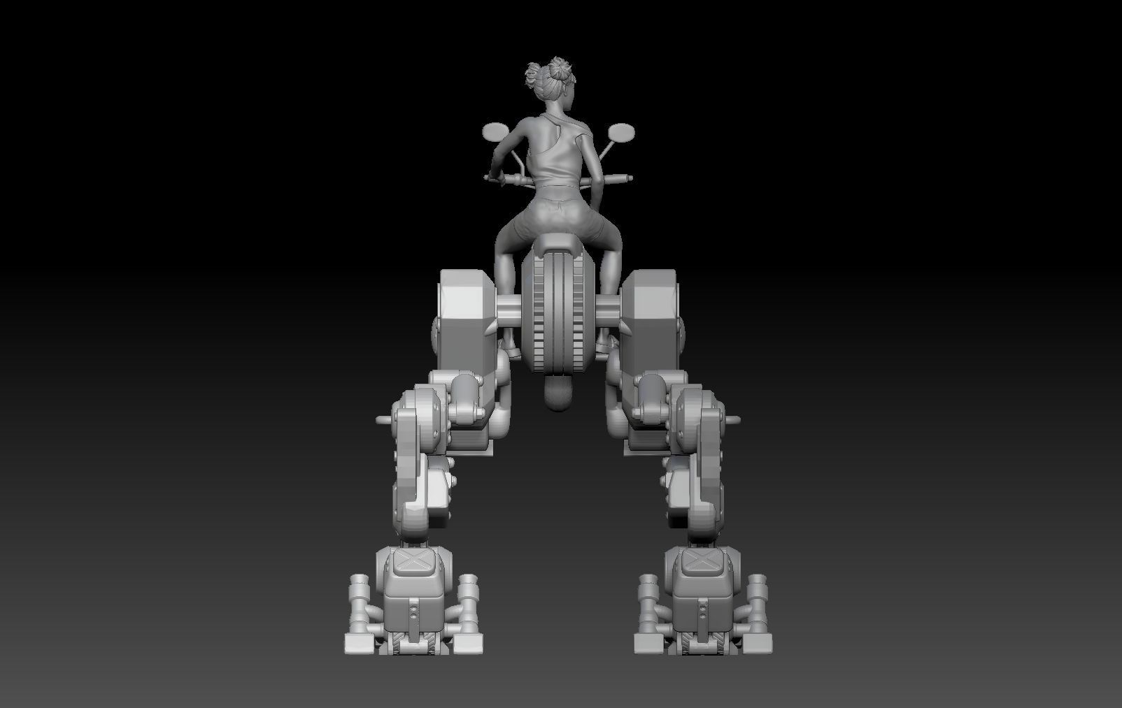 MECHA BIKE ANTIGRAVITY GIRL 2 3D print model_5