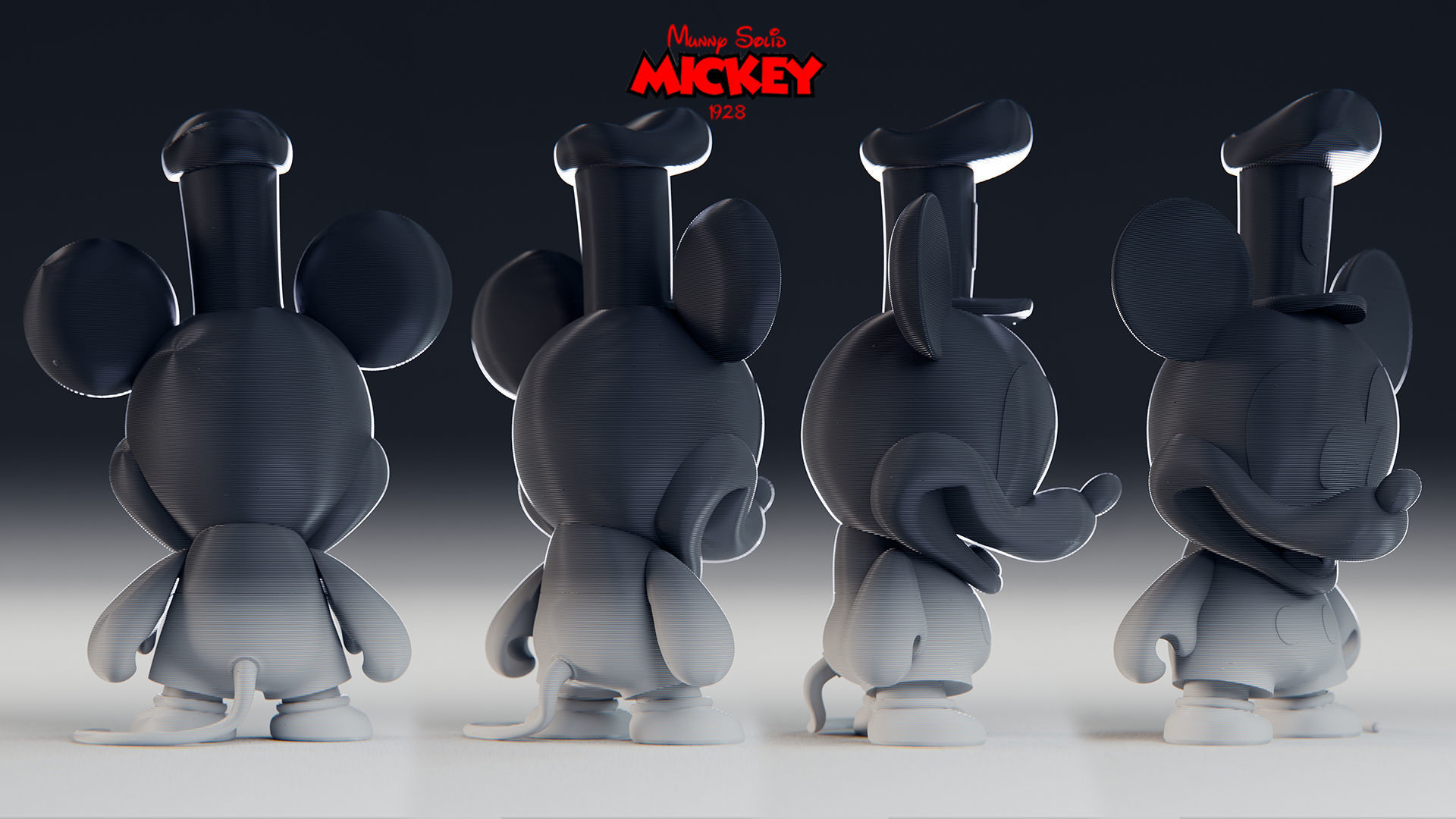 Munny Solid - Mickey 1928 - Artoy Figurine 3D print model_2