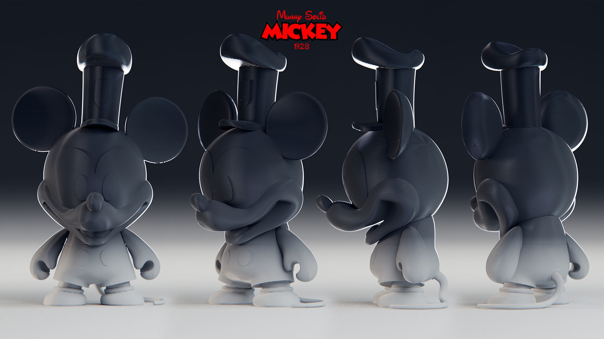 Munny Solid - Mickey 1928 - Artoy Figurine 3D print model_1
