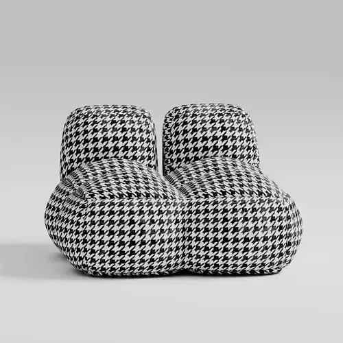 Single furniture Low-poly 3D model