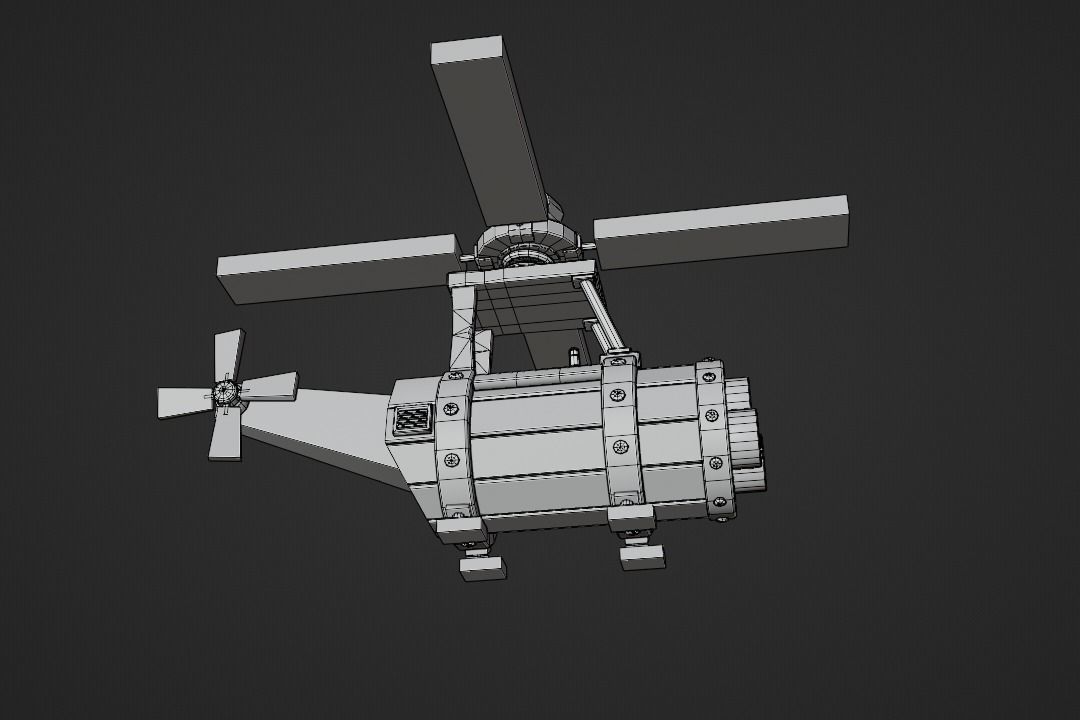 COC Battle Helicopter - Free Environment Low-poly 3D model_17