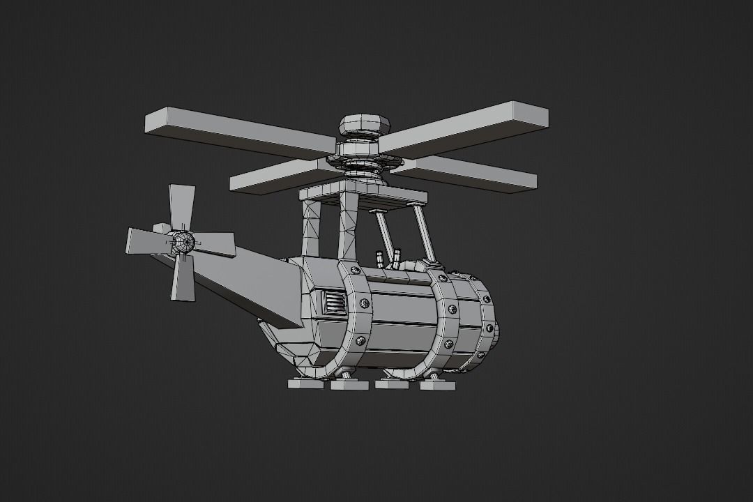 COC Battle Helicopter - Free Environment Low-poly 3D model_15